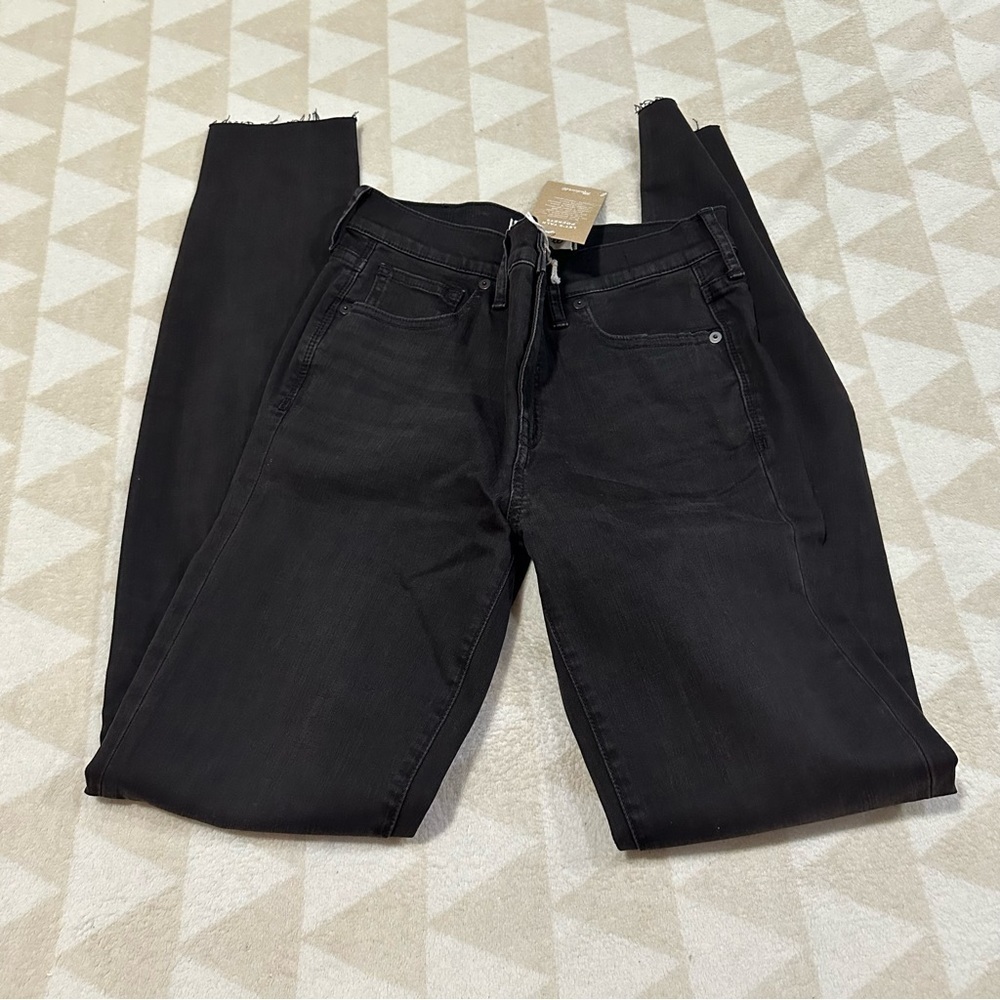 madewell taller 9” high rise skinny jeans Black Sea stretch 27 tall - Picture 5 of 8